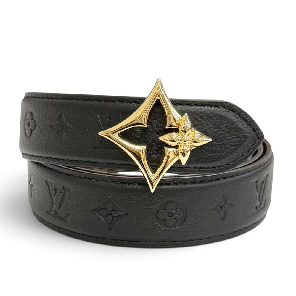 LOUIS VUITTON M8373V Belt Flowergram 30MM Reversible Monogram Canvas Empreint...